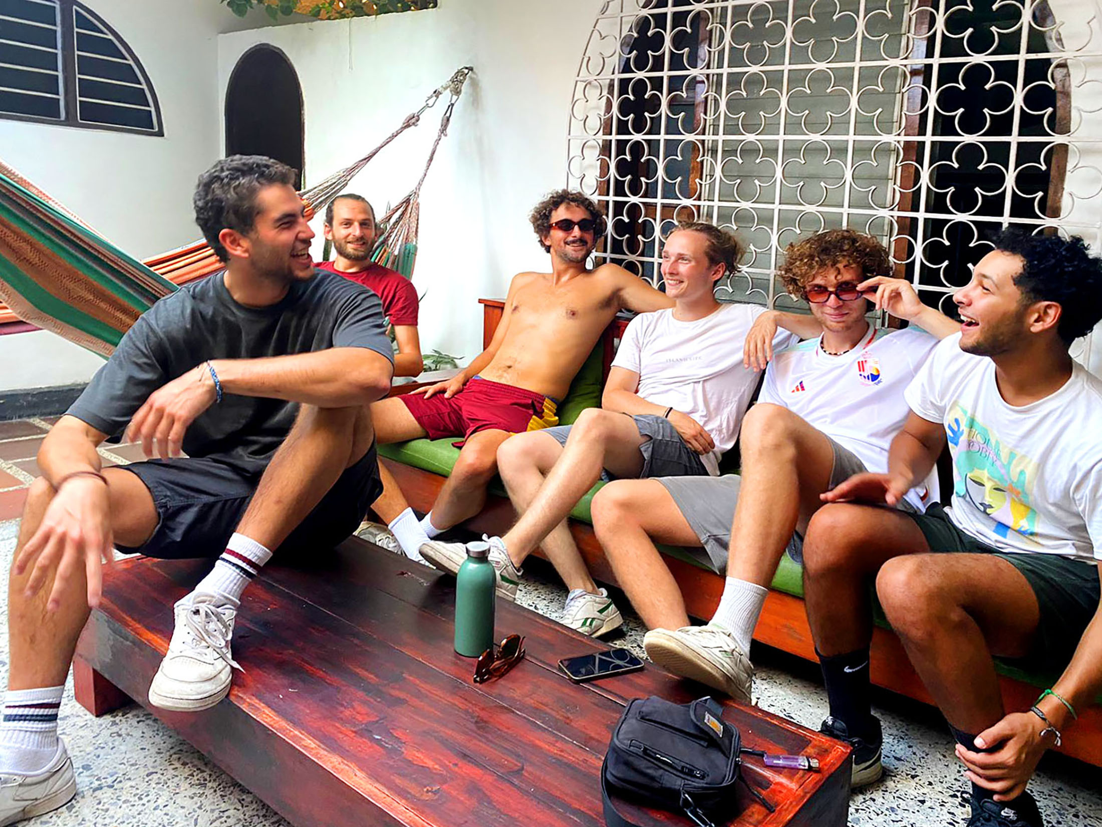 Viajeros disfrutando